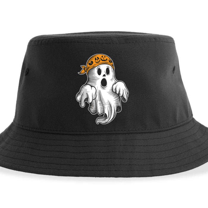 Boo Ghost Halloween Graphic Sustainable Bucket Hat