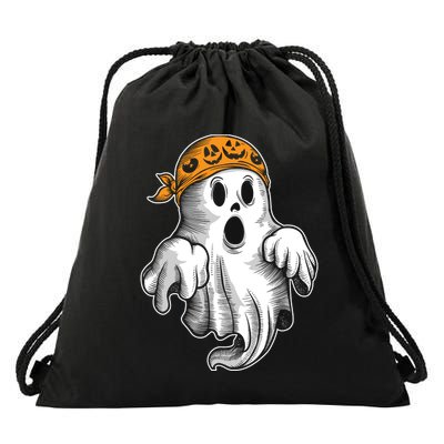 Boo Ghost Halloween Graphic Drawstring Bag