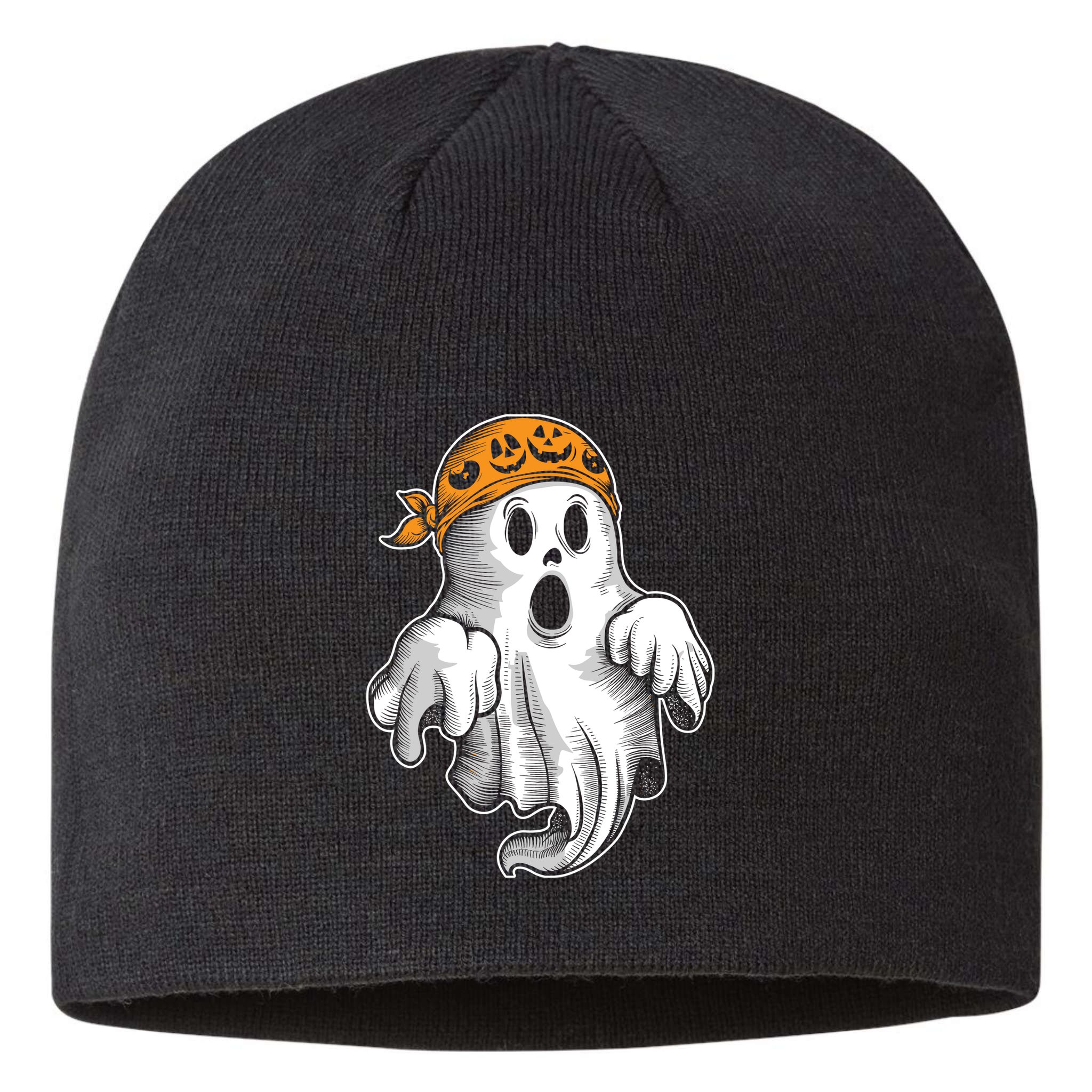 Boo Ghost Halloween Graphic Sustainable Beanie