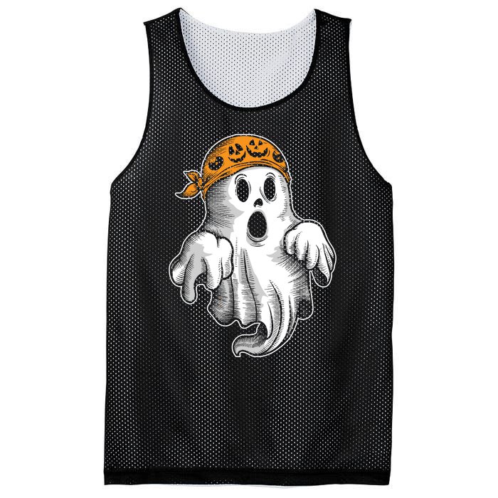 Boo Ghost Halloween Graphic Mesh Reversible Basketball Jersey Tank