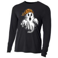 Boo Ghost Halloween Graphic Cooling Performance Long Sleeve Crew