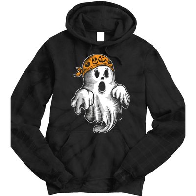 Boo Ghost Halloween Graphic Tie Dye Hoodie