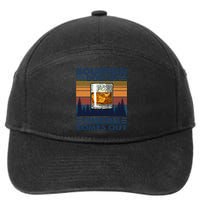 Bourbon Goes In Wisdom Comes Out Bourbon Drinking Lover Gift 7-Panel Snapback Hat