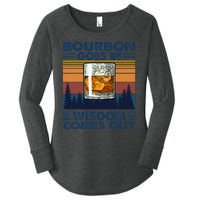 Bourbon Goes In Wisdom Comes Out Bourbon Drinking Lover Gift Women's Perfect Tri Tunic Long Sleeve Shirt