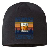 Bourbon Goes In Wisdom Comes Out Bourbon Drinking Lover Gift Sustainable Beanie