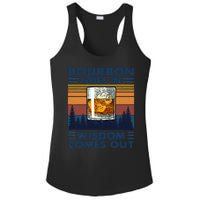 Bourbon Goes In Wisdom Comes Out Bourbon Drinking Lover Gift Ladies PosiCharge Competitor Racerback Tank