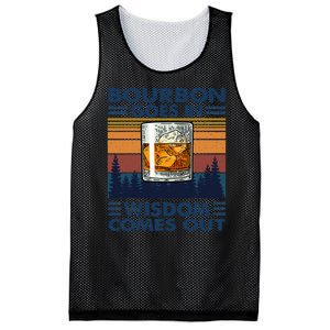 Bourbon Goes In Wisdom Comes Out Bourbon Drinking Lover Gift Mesh Reversible Basketball Jersey Tank