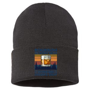 Bourbon Goes In Wisdom Comes Out Bourbon Drinking Lover Gift Sustainable Knit Beanie