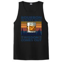 Bourbon Goes In Wisdom Comes Out Bourbon Drinking Lover Gift PosiCharge Competitor Tank