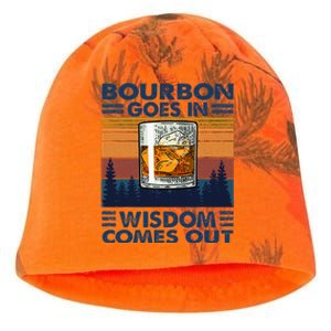 Bourbon Goes In Wisdom Comes Out Bourbon Drinking Lover Gift Kati - Camo Knit Beanie