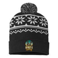 Biker Gang Indoor Bicycle Gym Cycling Lover USA-Made Snowflake Beanie