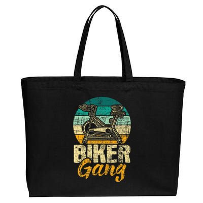 Biker Gang Indoor Bicycle Gym Cycling Lover Cotton Canvas Jumbo Tote