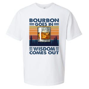 Bourbon Goes In Wisdom Comes Out Bourbon Drinking Lover Gift Sueded Cloud Jersey T-Shirt