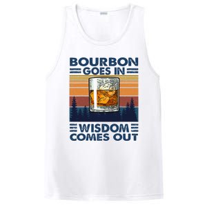 Bourbon Goes In Wisdom Comes Out Bourbon Drinking Lover Gift PosiCharge Competitor Tank