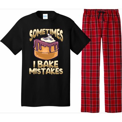 Baker Gift I Bake Mistakes Funny Baking Gift Pajama Set