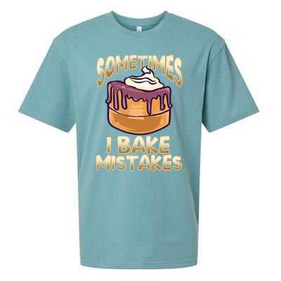 Baker Gift I Bake Mistakes Funny Baking Gift Sueded Cloud Jersey T-Shirt