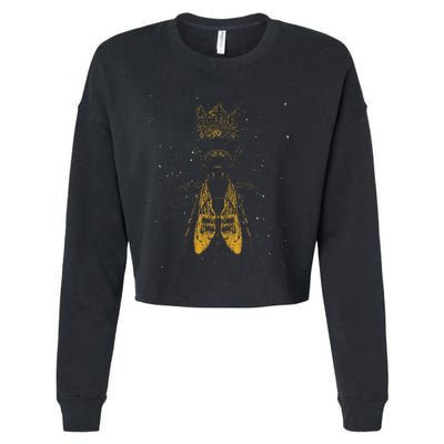 Beekeeping Gift Idea Animal Queen Bee Nature Insect Bee Cropped Pullover Crew