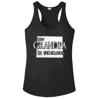 Best Grandpa In Colorado Funny Grandpa Gift Ladies PosiCharge Competitor Racerback Tank