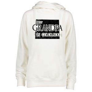 Best Grandpa In Colorado Funny Grandpa Gift Womens Funnel Neck Pullover Hood