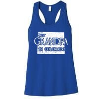 Best Grandpa In Colorado Funny Grandpa Gift Women's Racerback Tank