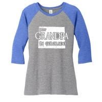 Best Grandpa In Colorado Funny Grandpa Gift Women's Tri-Blend 3/4-Sleeve Raglan Shirt