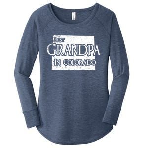 Best Grandpa In Colorado Funny Grandpa Gift Women's Perfect Tri Tunic Long Sleeve Shirt