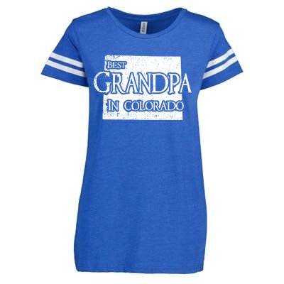 Best Grandpa In Colorado Funny Grandpa Gift Enza Ladies Jersey Football T-Shirt