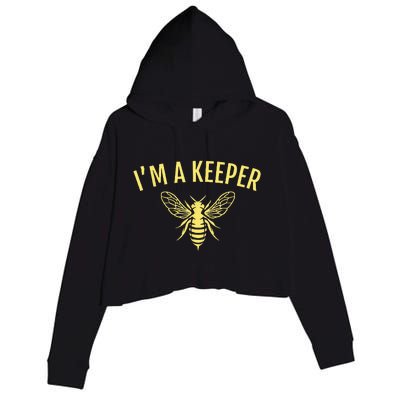 Beekeeper Gift Im A Bee Keeper Crop Fleece Hoodie