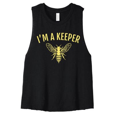 Beekeeper Gift Im A Bee Keeper Women's Racerback Cropped Tank