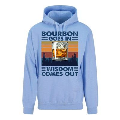 Bourbon Goes In Wisdom Comes Out Bourbon Drinking Lover Unisex Surf Hoodie