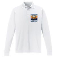 Bourbon Goes In Wisdom Comes Out Bourbon Drinking Lover Performance Long Sleeve Polo