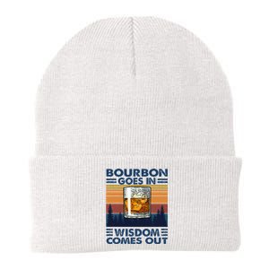 Bourbon Goes In Wisdom Comes Out Bourbon Drinking Lover Knit Cap Winter Beanie