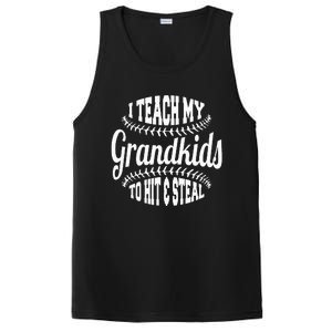 Baseball Grandpa I Teach My Grand To Hit And Steal PosiCharge Competitor Tank