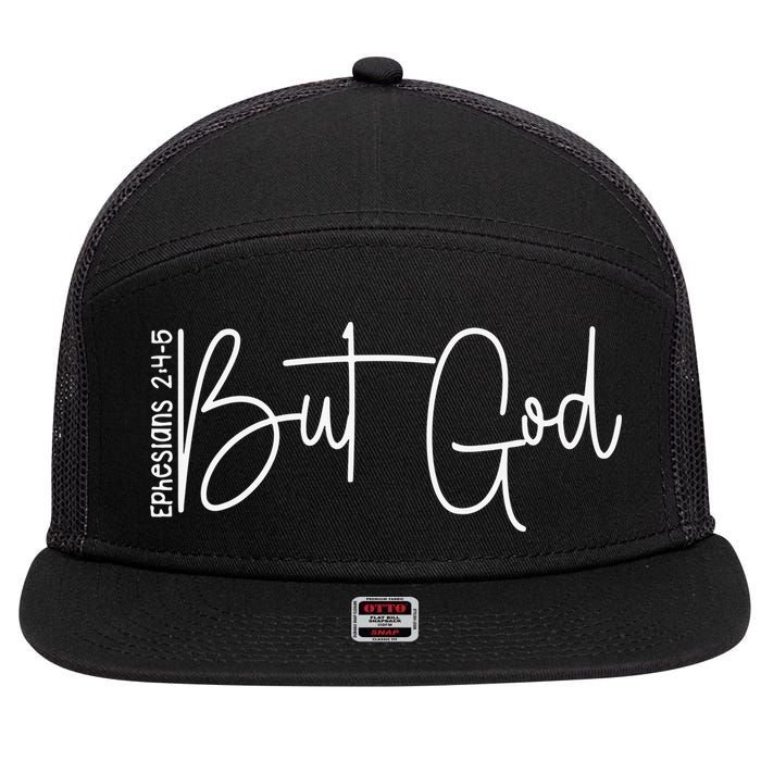 But God is Good Lover Christian Believers God  7 Panel Mesh Trucker Snapback Hat