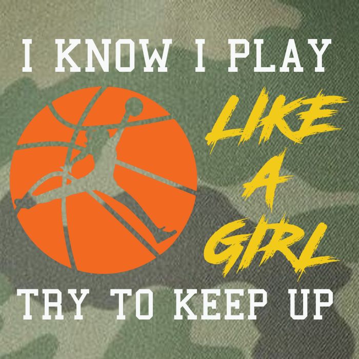 Basketball Girls I Know I Play Like A Girl Try To Keep Up Legacy Tie Dye Trucker Hat