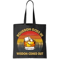 Bourbon Goes In Wisdom Comes Out Funny Bourbon S Lover TShirt Bag