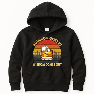 Bourbon Goes In Wisdom Comes Out Funny Bourbon S Lover TShirt Kids Hoodie