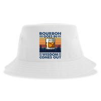 Bourbon Goes In Wisdom Comes Out Bourbon Drinking Lover Sustainable Bucket Hat