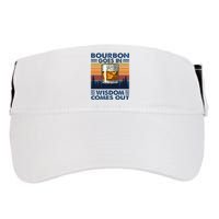 Bourbon Goes In Wisdom Comes Out Bourbon Drinking Lover Adult Drive Performance Visor