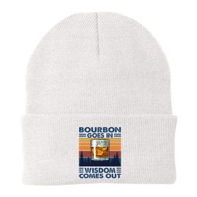 Bourbon Goes In Wisdom Comes Out Bourbon Drinking Lover Beanie