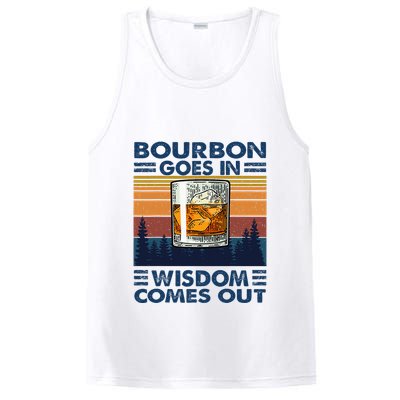 Bourbon Goes In Wisdom Comes Out Bourbon Drinking Lover PosiCharge Competitor Tank