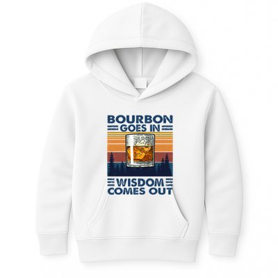 Bourbon Goes In Wisdom Comes Out Bourbon Drinking Lover Kids Hoodie
