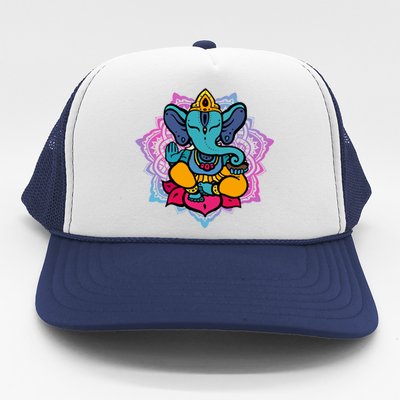 Beautiful Ganesha In Yoga Lotus Meditation Dala Cute Gift Trucker Hat