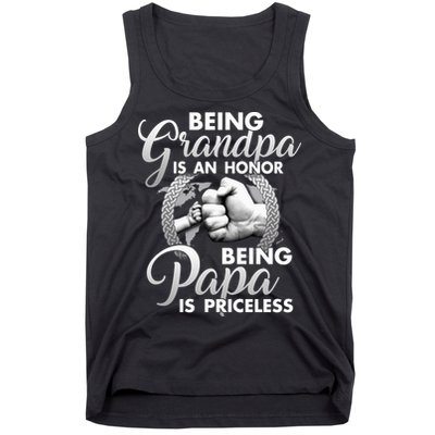 Being Grandpa Is An Honor Being Papa Is Priceless Tank Top