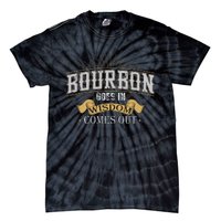 Bourbon Goes In Wisdom Comes Out Vintage Tie-Dye T-Shirt