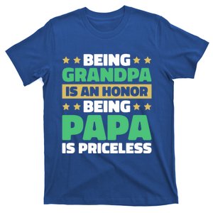 Being Grandpa Is An Honor Being Papa For Father's Day Cool Gift T-Shirt