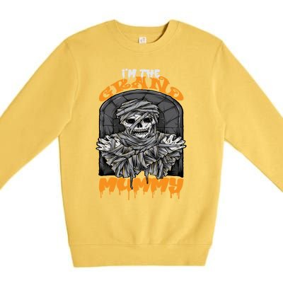 Bootiful Grandma IM The Grand Mummy Halloween Creepy Meaningful Gift Premium Crewneck Sweatshirt