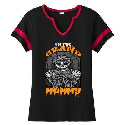 Bootiful Grandma IM The Grand Mummy Halloween Creepy Meaningful Gift Ladies Halftime Notch Neck Tee