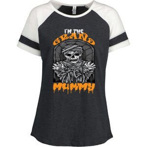 Bootiful Grandma IM The Grand Mummy Halloween Creepy Meaningful Gift Enza Ladies Jersey Colorblock Tee