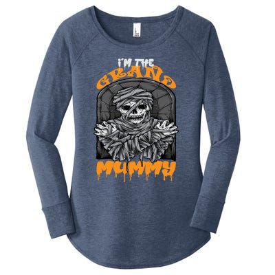 Bootiful Grandma IM The Grand Mummy Halloween Creepy Meaningful Gift Women's Perfect Tri Tunic Long Sleeve Shirt